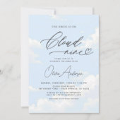 Invitation La Mariée Est Sur Cloud Neuf Fête des mariées (Devant)