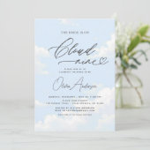 Invitation La Mariée Est Sur Cloud Neuf Fête des mariées (Debout devant)