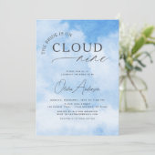 Invitation La Mariée Est Sur Cloud Neuf Fête des mariées (Debout devant)