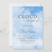 Invitation La Mariée Est Sur Cloud Neuf Fête des mariées (Devant)