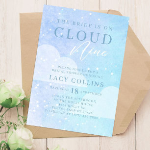 Invitation La mariée est sur la Fête des mariées Cloud Nine