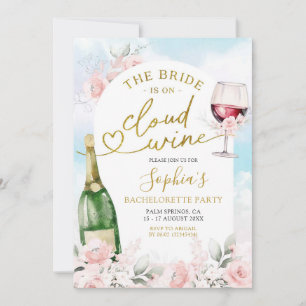 Invitation La mariée est sur un itinéraire de fête de bachelo