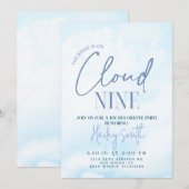 Invitation la mariée est sur un nuage d'invitation à l'enterr (Devant / Derrière)