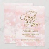 Invitation La mariée est sur un nuage QR Code Enterrement de (Devant / Derrière)