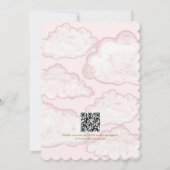 Invitation La mariée est sur un nuage QR Code Enterrement de (Dos)