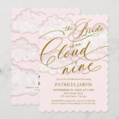 Invitation La mariée est sur un nuage QR Code Enterrement de (Devant / Derrière)