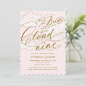 Invitation La mariée est sur un nuage QR Code Enterrement de (Debout devant)