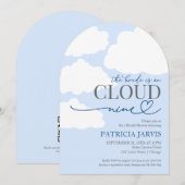 Invitation La mariée est sur un nuage QR Code Enterrement de (Devant / Derrière)