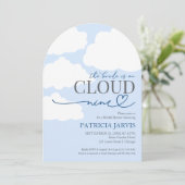 Invitation La mariée est sur un nuage QR Code Enterrement de (Debout devant)
