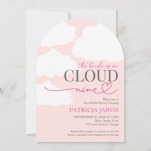 Invitation La mariée est sur un nuage QR Code Enterrement de