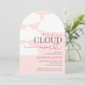Invitation La mariée est sur un nuage QR Code Enterrement de  (Debout devant)
