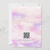 Invitation La mariée est sur un nuage QR Code Enterrement de  (Dos)
