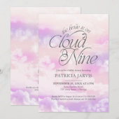 Invitation La mariée est sur un nuage QR Code Enterrement de  (Devant / Derrière)