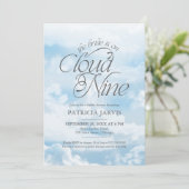 Invitation La mariée est sur un nuage QR Code Enterrement de (Debout devant)