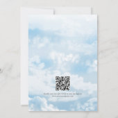 Invitation La mariée est sur un nuage QR Code Enterrement de (Dos)