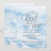 Invitation La mariée est sur un nuage QR Code Enterrement de (Devant / Derrière)