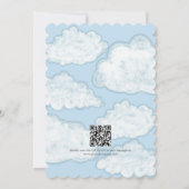 Invitation La mariée est sur un nuage QR Code Enterrement de (Dos)