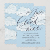 Invitation La mariée est sur un nuage QR Code Enterrement de (Devant / Derrière)