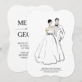 Invitation La mariée et la mariée de mode (Devant / Derrière)
