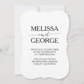 Invitation La mariée et la mariée de mode (Dos)