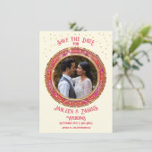 Invitation La mariée indienne sauve la date (Debout devant)