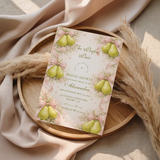Invitation La Mariée Parfaite avec des Poires pour l'Enterrem