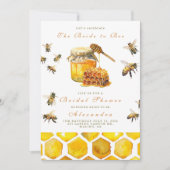 Invitation La mariée sous la douche en nid d'abeille (Devant)