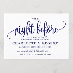 Invitation La marine bleue la nuit précédant l'invitation