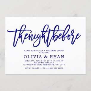 Invitation La marine bleue la nuit précédant l'invitation