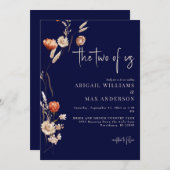 Invitation La Marine Les deux de nous Boho Mariage (Devant / Derrière)
