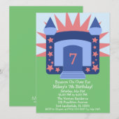Invitation La Marine Rebondit Sur Le Bounce House Anniversair (Devant / Derrière)