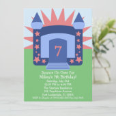 Invitation La Marine Rebondit Sur Le Bounce House Anniversair (Debout devant)