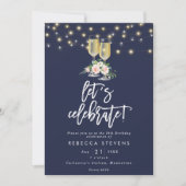 Invitation la marine rustique florale nous a laissés célébrer (Devant)