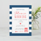 Invitation La Marine Stripes Coral House Party (Debout devant)