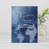 Invitation La marine voyage de Mlle à Mme Fête des mariées (Debout devant)