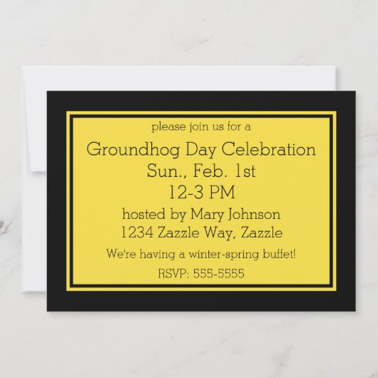 Invitation La marmotte peut goûter (Dos)