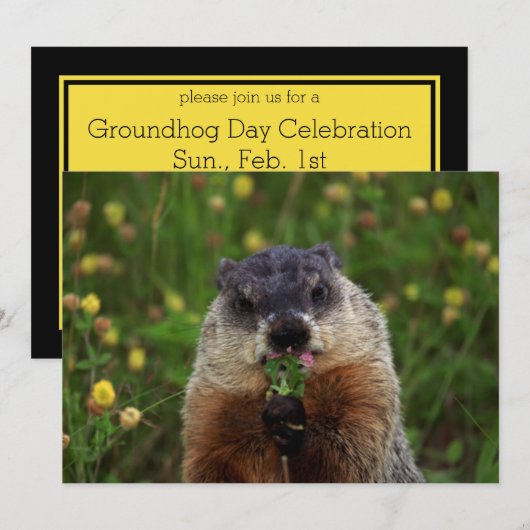 Invitation La marmotte peut goûter (Devant / Derrière)