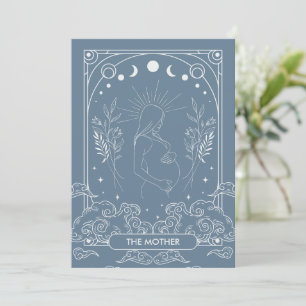 Invitation La Mère, Baby shower céleste