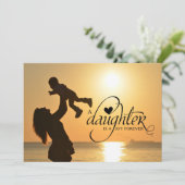 Invitation La mère de la fête d'anniversaire de la fille accu (Debout devant)