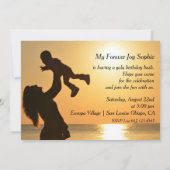 Invitation La mère de la fête d'anniversaire de la fille accu (Dos)