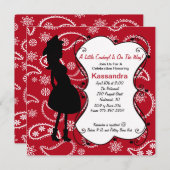 Invitation La mère de l'Occident rouge sera Baby shower (Devant / Derrière)