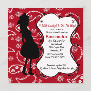 Invitation La mère de l'Occident rouge sera Baby shower