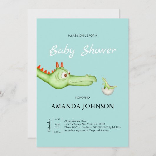 Invitation La mère d'un dragon (Devant / Derrière)