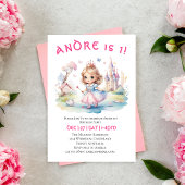 Invitation La mignonne princesse en Whimsical au pays des mer