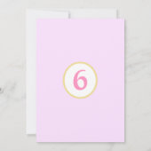 Invitation La mignonne princesse sur rose pâle 6e anniversair (Dos)