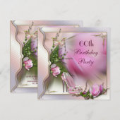 Invitation La mode chausse anniversaire de papillon de (Devant / Derrière)