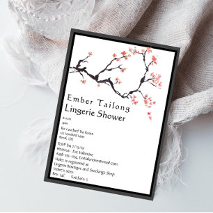 Invitation La montagne Sakura   Douche Lingerie Décontractée 