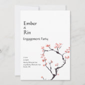 Invitation La montagne Sakura | Parti de l'engagement Décontr (Devant)