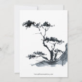 Invitation La montagne Sakura | Parti de l'engagement Décontr (Dos)