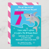Invitation La morsure de requin de fille invitent la 7ème (Devant / Derrière)